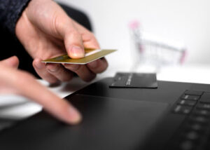 Credit card payment being made online